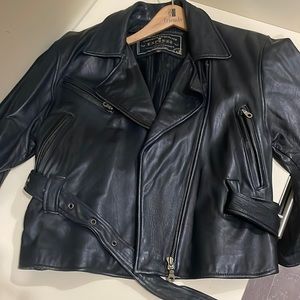 Express Genuine Leather Jacket - black